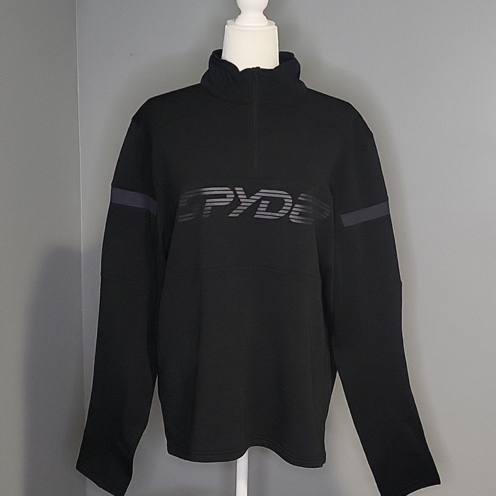 Men's Black Spyder Speed Half Zip Fleece Jacket - Size M